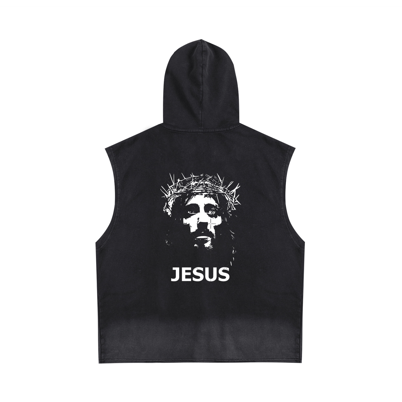 Vintage Washed Zip-Up Hooded Tank Top